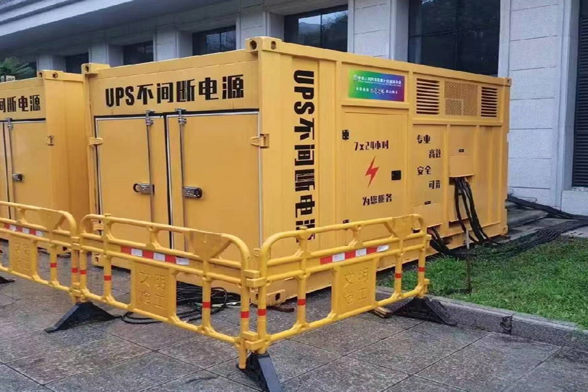 那曲发电机租赁施工现场